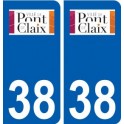 38 Le Pont-de-Claix logo ville autocollant plaque stickers