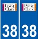 38 Le Pont-de-Claix logo ville autocollant plaque stickers