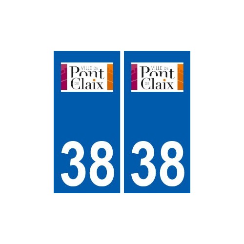 38 Le Pont-de-Claix logo ville autocollant plaque stickers