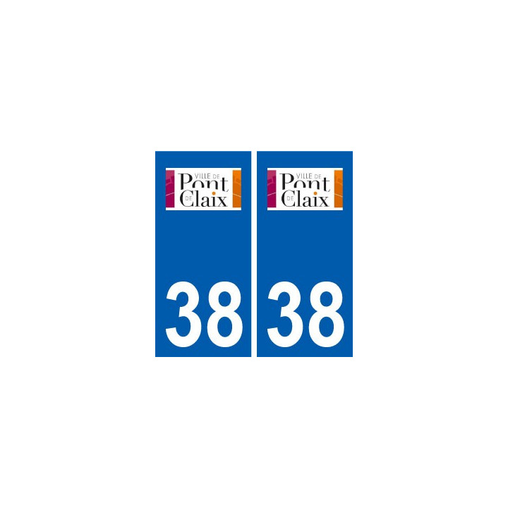 38 Le Pont-de-Claix logo ville autocollant plaque stickers