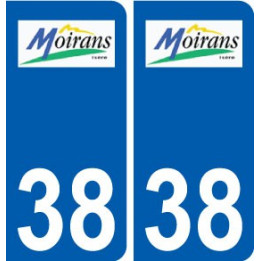 38 Moirans logo ville autocollant plaque stickers