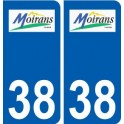 38 Moirans logo ville autocollant plaque stickers