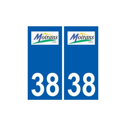 38 Moirans logo ville autocollant plaque stickers