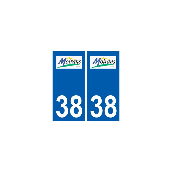 38 Moirans logo ville autocollant plaque stickers