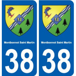 38 Montbonnot-Saint-Martin blason ville autocollant plaque stickers