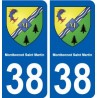 38 Montbonnot-Saint-Martin blason ville autocollant plaque stickers