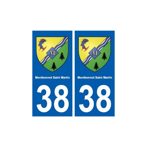 38 Montbonnot-Saint-Martin blason ville autocollant plaque stickers