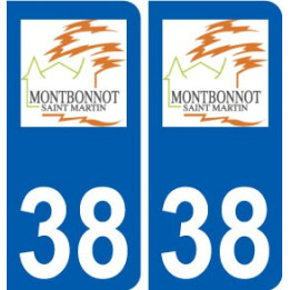 38 Montbonnot-Saint-Martin logo ville autocollant plaque stickers