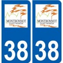 38 Montbonnot-Saint-Martin logo ville autocollant plaque stickers