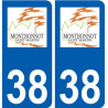 38 Montbonnot-Saint-Martin logo ville autocollant plaque stickers