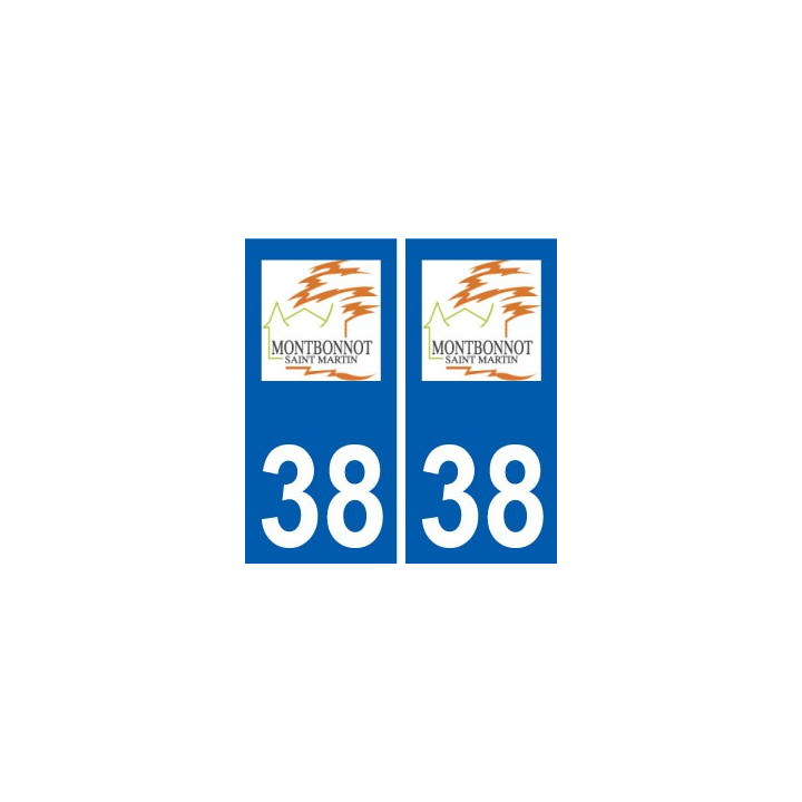 38 Montbonnot-Saint-Martin logo ville autocollant plaque stickers