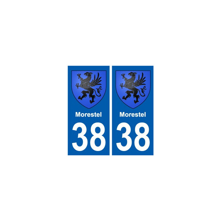 38 Morestel blason ville autocollant plaque stickers