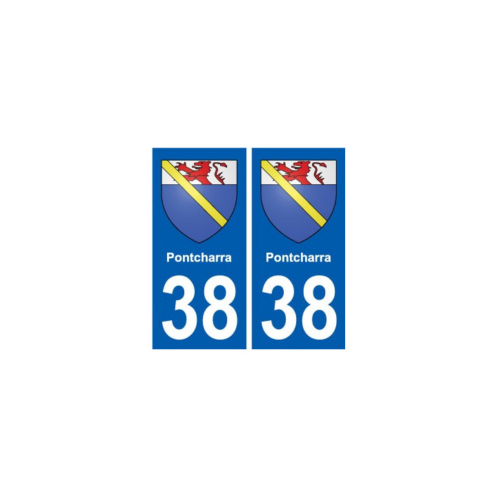 38 Pontcharra blason ville autocollant plaque stickers