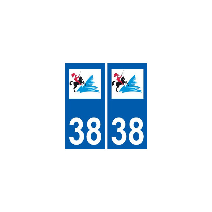 38 Pontcharra logo ville autocollant plaque stickers