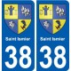 38 Saint-Ismier blason ville autocollant plaque stickers