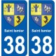 38 Saint-Ismier blason ville autocollant plaque stickers