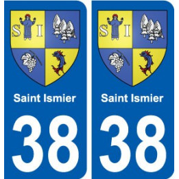 38 Saint-Ismier blason ville autocollant plaque stickers