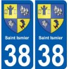 38 Saint-Ismier blason ville autocollant plaque stickers