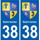 38 Saint-Ismier blason ville autocollant plaque stickers