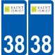 38 Saint-Ismier logo ville autocollant plaque stickers
