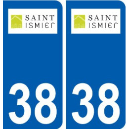 38 Saint-Ismier logo ville autocollant plaque stickers