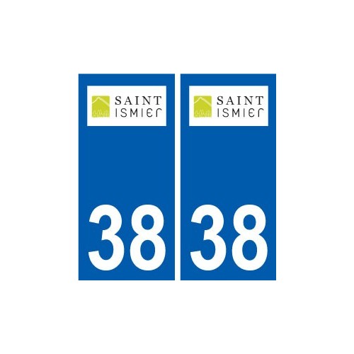 38 Saint-Ismier logo ville autocollant plaque stickers