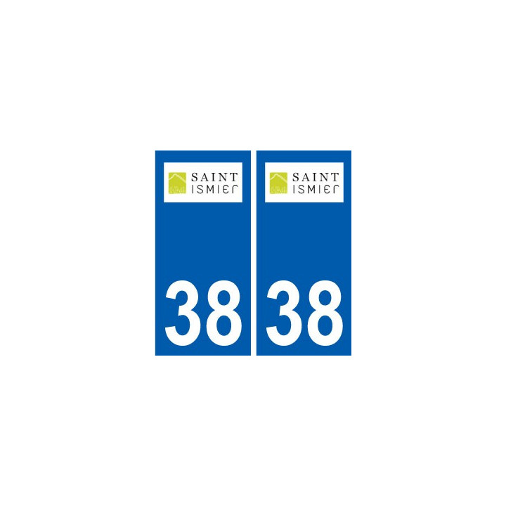 38 Saint-Ismier logo ville autocollant plaque stickers