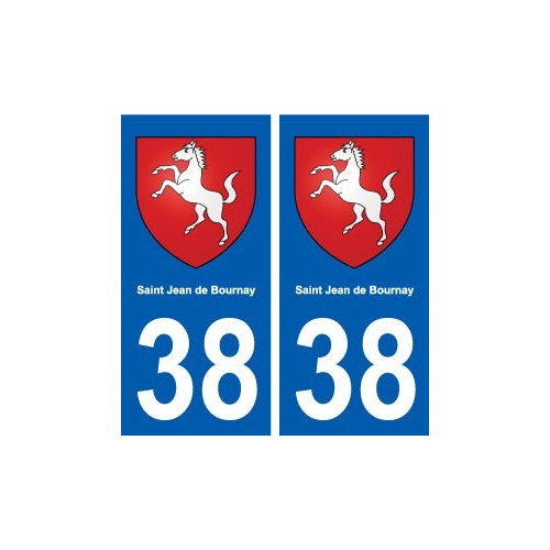 38 Saint-Jean-de-Bournay blason ville autocollant plaque stickers