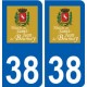 38 Saint-Jean-de-Bournay logo ville autocollant plaque stickers