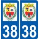 38 Saint-Laurent-du-Pont logo ville autocollant plaque stickers