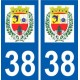 38 Saint-Laurent-du-Pont logo ville autocollant plaque stickers