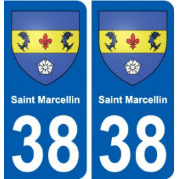 38 Saint-Marcellin blason ville autocollant plaque stickers