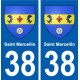 38 Saint-Marcellin blason ville autocollant plaque stickers