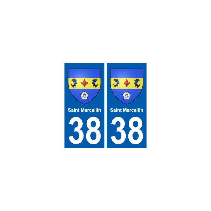 38 Saint-Marcellin blason ville autocollant plaque stickers