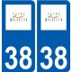 38 Saint-Marcellin logo ville autocollant plaque stickers