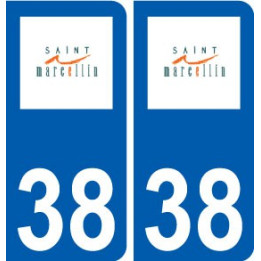 38 Saint-Marcellin logo ville autocollant plaque stickers