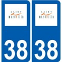 38 Saint-Marcellin logo ville autocollant plaque stickers