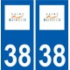 38 Saint-Marcellin logo ville autocollant plaque stickers