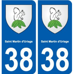 38 Saint-Martin-d'Uriage blason ville autocollant plaque stickers