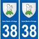 38 Saint-Martin-d'Uriage blason ville autocollant plaque stickers