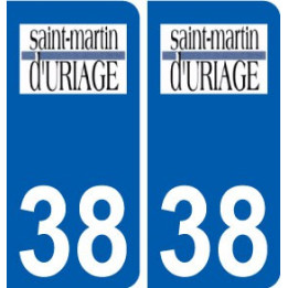 38 Saint-Martin-d'Uriage logo ville autocollant plaque stickers