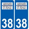 38 Saint-Martin-d'Uriage logo ville autocollant plaque stickers