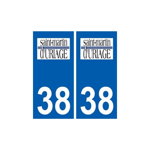 38 Saint-Martin-d'Uriage logo ville autocollant plaque stickers