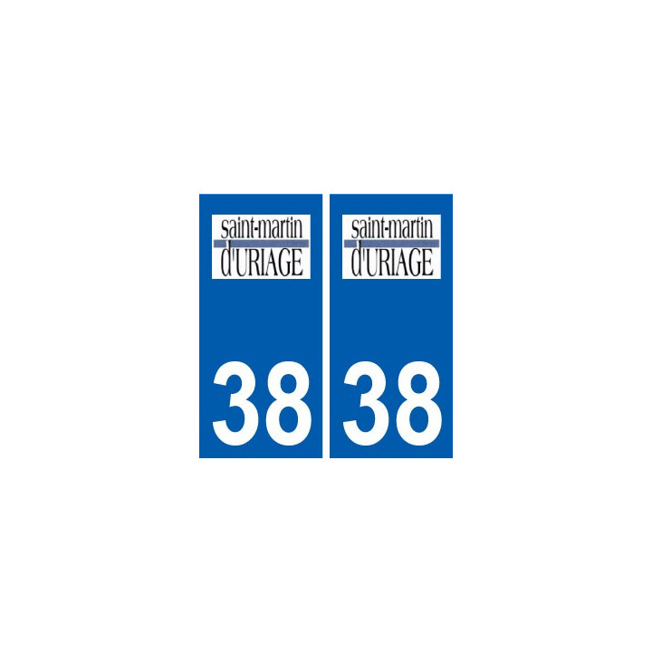 38 Saint-Martin-d'Uriage logo ville autocollant plaque stickers