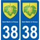 38 Saint-Martin-le-Vinoux blason ville autocollant plaque stickers