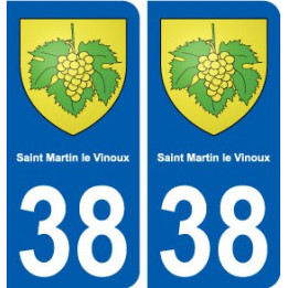 38 Saint-Martin-le-Vinoux blason ville autocollant plaque stickers