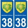 38 Saint-Martin-le-Vinoux blason ville autocollant plaque stickers