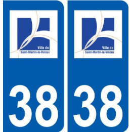 38 Saint-Martin-le-Vinoux logo ville autocollant plaque stickers
