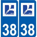 38 Saint-Martin-le-Vinoux logo ville autocollant plaque stickers