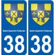 38 Saint-Quentin-Fallavier blason ville autocollant plaque stickers